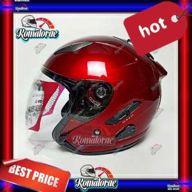 Jual Helm Kyt Double Visor Warna Merah 