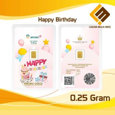 LOGAM MULIA MICRO GOLD ANTAM HARTADINATA 0.25GRAM 0.25GR BIRTHDAY CAKE
