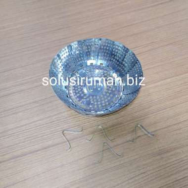 MANGKOK STAINLESS LIPAT 21CM STEAM KUKUS FOLDABLE STEAMER KUKUSAN U PA