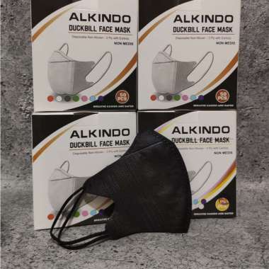 MASKER DUCKBILL ALKINDO UTAMA HITAM PUTIH PINK ABU MASKER DUCKBILL MURAH Black