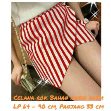 Celana Rok Salur / Rok Celana Salur / Rok Salur Red / Celana Lalita