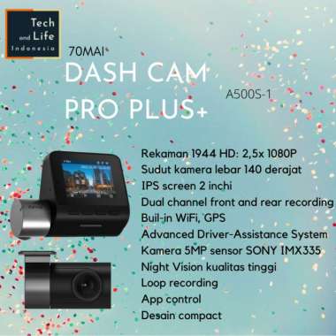 70mai A500s-1 Dash Cam Pro Plus+ GPS ADAS Set