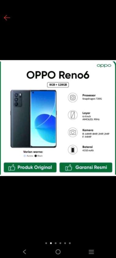 Oppo Reno 6 NEW Smartphone Aurora