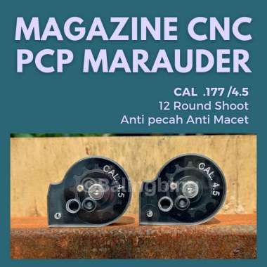 MAGAZINE CNC 12 ROUND ANTI PECAH ANTI MACET HITAM 100% PRESISI Hitam