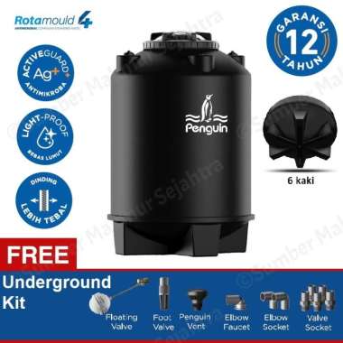 Tangki Air / Tandon / Toren Pendam Penguin 500 Liter - TQ 55 Hitam