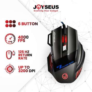 RGB Professional Gaming Mouse JOYSEUS 3200DPI LED USB Wired - MS0007