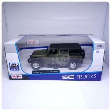 Diecast Maisto 1:24 Miniatur Mobil Jeep Wrangler Unlimited