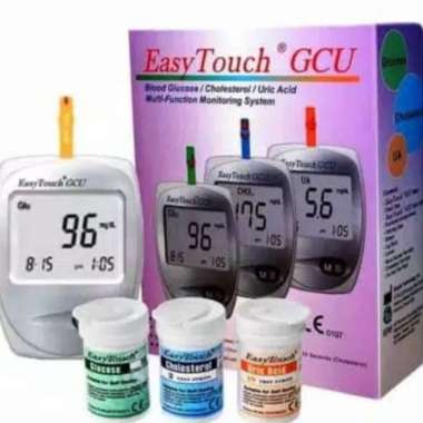 Original Easy Touch Alat Cek Gula Darah 3 in 1 Glucosa, Asam Urat, Kolesterol