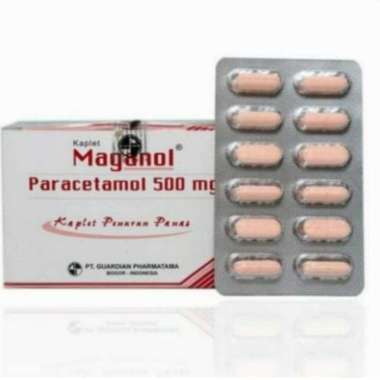 Original per strip Maganol 500mg @12, Paracetamol, pereda panas, nyeri, pusing