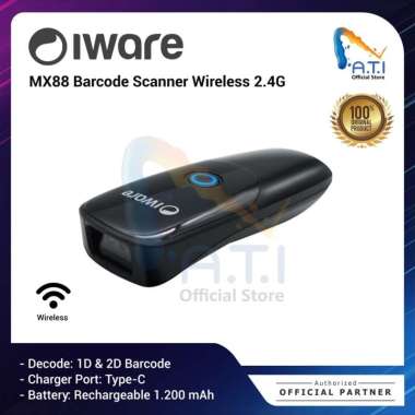 IWARE Barcode Scanner MX88 Wireless 2.4G Mini Bluetooth Portable 1D 2D