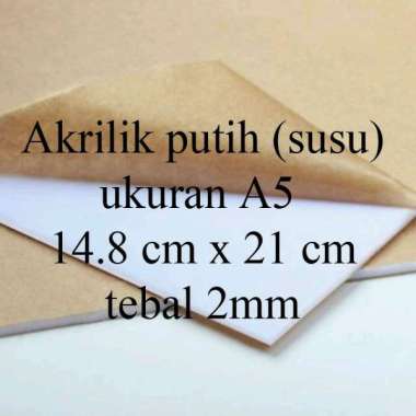 AKRILIK PUTIH (SUSU) LEMBARAN A5 TEBAL 2MM