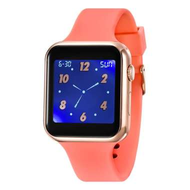 Digitec DS-8076T Jam Tangan Unisex Digital Touch Screen Rubber 8076 Original Rose Coral