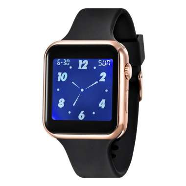 Digitec DS-8076T Jam Tangan Unisex Digital Touch Screen Rubber 8076 Original Rose Hitam