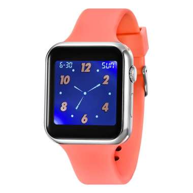 Digitec DS-8076T Jam Tangan Unisex Digital Touch Screen Rubber 8076 Original Silver Coral