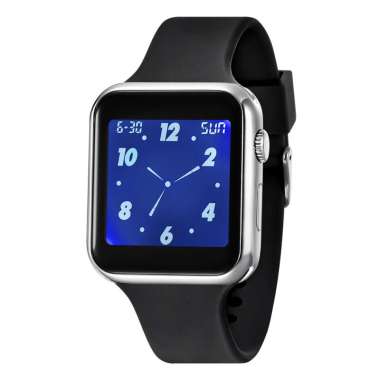 Digitec DS-8076T Jam Tangan Unisex Digital Touch Screen Rubber 8076 Original Silver Hitam