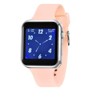 Digitec DS-8076T Jam Tangan Unisex Digital Touch Screen Rubber 8076 Original Silver Pink