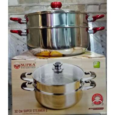Supra Super Steamer 2 Ukuran 32cm | Panci Steamer Supra 2 Susun ORI 100% Multicolor