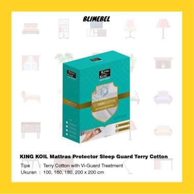 King Koil Mattress Protector Sleep Guard Terry Cotton 120 x 200