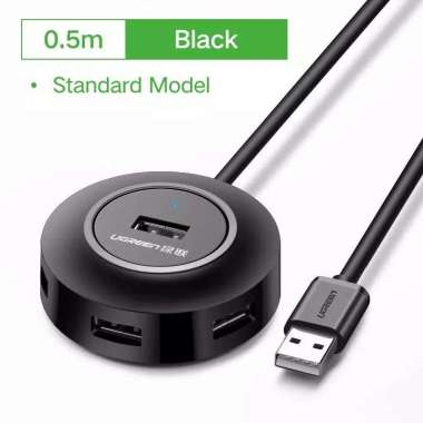 Ugreen USB2.0 HUB 4 ports 50cm cable Black 30254