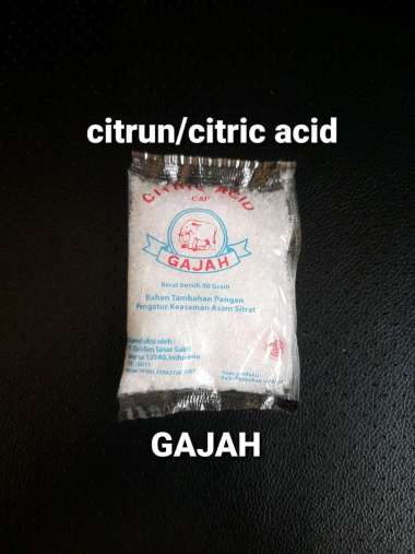citrun zuur/citric acid asam cap Gajah/sitrun pemutih/pembersih