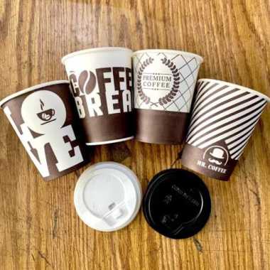 Paper cup gelas kertas kopi/susu/teh 6oz