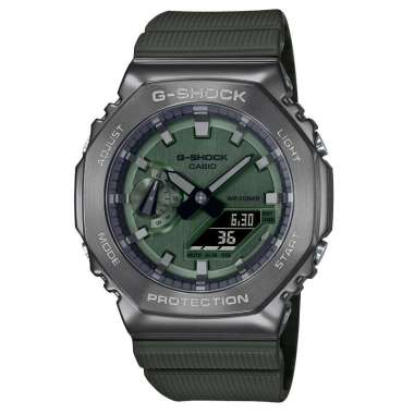 Casio G-Shock GM-2100 Jam Tangan Pria Analog Digital Steel Metal CASIOAK Hijau