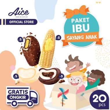 Aice Ice Cream Paket Ibu Sayang Anak Es Krim Eskrim 20 pcs Acara Pesta