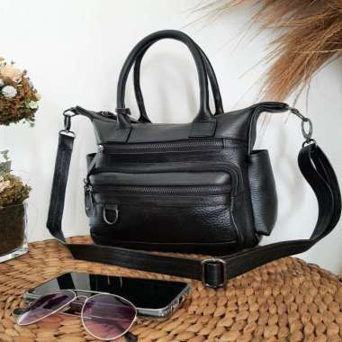 tas selempang papirut kulit jeruk wanita terbaru slingbag warna hijau Hitam