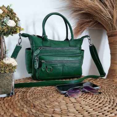 tas selempang papirut kulit jeruk wanita terbaru slingbag warna hijau Hijau