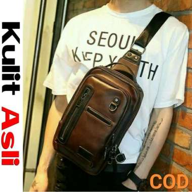 SlingbagWaistbag Tas Selempang Kulit Pria Weistbag Waitsbag Waterproof Westbag Waisbag Wasbag Wesbag