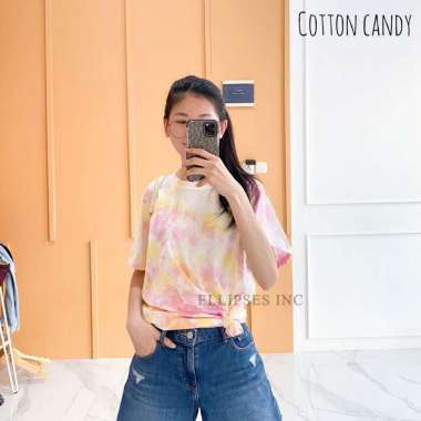 ELLIPSES.INC Kaos Oversize Pria & Wanita Tie Dye Lengan Pendek L Paddle Pop
