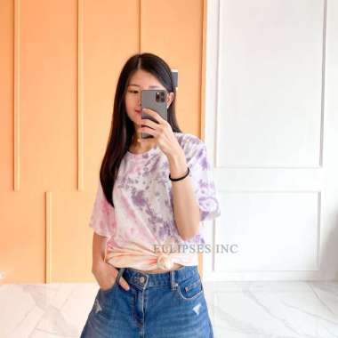 ELLIPSES.INC Kaos Oversize Pria & Wanita Tie Dye Lengan Pendek XL Paddle Pop