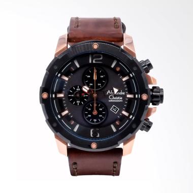 Alexandre Christie Chronograph Jam Tangan Pria [AC 6410 MC] Brown Black