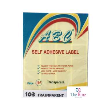 stiker label ABC NO.103 TRANSPARAN (self adhesive label) / label undangan