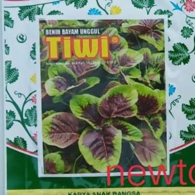 Benih bibit Bayam merah belang TIWI 10 gram kemasan kecil