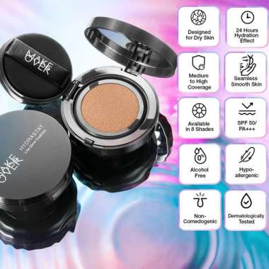 MAKE OVER Hydrastay Lite Glow Cushion - N30 Natural Beige - Shade Medium - BB Cushion Tahan Lama - B