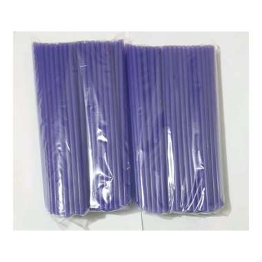 SEDOTAN PLASTIK MINUMAN ISI 100PCS BISA UNTUK KEGIATAN PRAKARYA ANAK BAHAN TEBAL UNGU