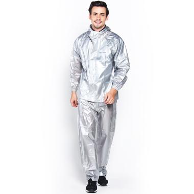Zoleka Aquatrans Set Jas Hujan Dewasa Unisex - Silver