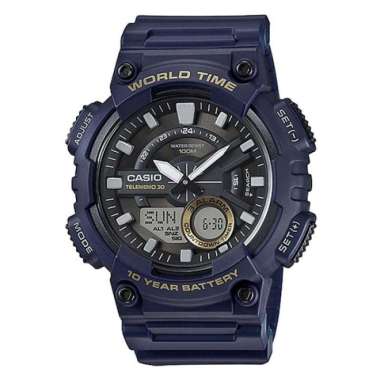 CASIO ORIGINAL - CASIO AEQ-110W-2A - JAM TANGAN PRIA JAM PRIA - RUBBER CASIO AEQ 110W 2A 110 W AEQ11