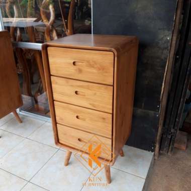 nakas retro laci 4 kayu jati