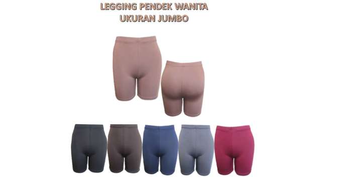 Celana Stretch Legging Cewek ( Short ) Pendek Big Size Jumbo Daleman Rok Perempuan Fit to XXL Putih