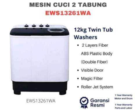 mesin cuci Electrolux 12kg ews13261