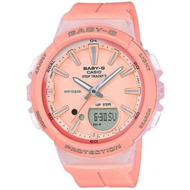 CASIO ORIGINAL - CASIO BABY-G BGS-100-4ADR - JAM TANGAN WANITA JAM WANITA - RUBBER BABYG BABY G CASI
