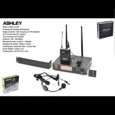 MIC WIRELESS ASHLEY Audio Pro188 / Audio pro 188 clip on FREE HARDCASE