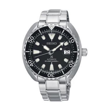 Seiko Prospex Sea Mini Turtle Automatic 23 Jewels Jam Tangan Pria [SRPC35K1] Black Silver