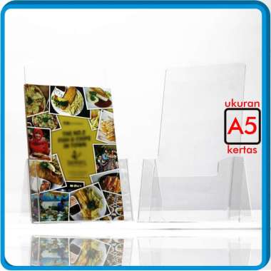 Rak Tempat Brosur Acrylic / Rak Brosur Akrilik Ukuran A5