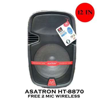 Speaker Portable Wireless Meeting Asatron HT-8870 ( 12 Inch )