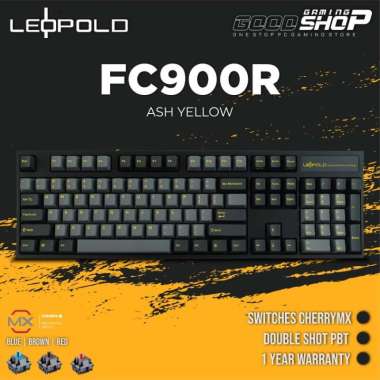 Leopold FC900R Ash Yellow Mechanical Gaming Keyboard RED SWITCH