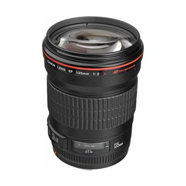 Megakamera - Canon EF 135mm f/2.0L USM Lensa Kamera - RESMI Black