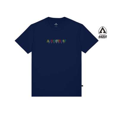 Aerostreet T Shirt Aero Color Navy Kaos T-Shirt Tshirt AAAAA XS